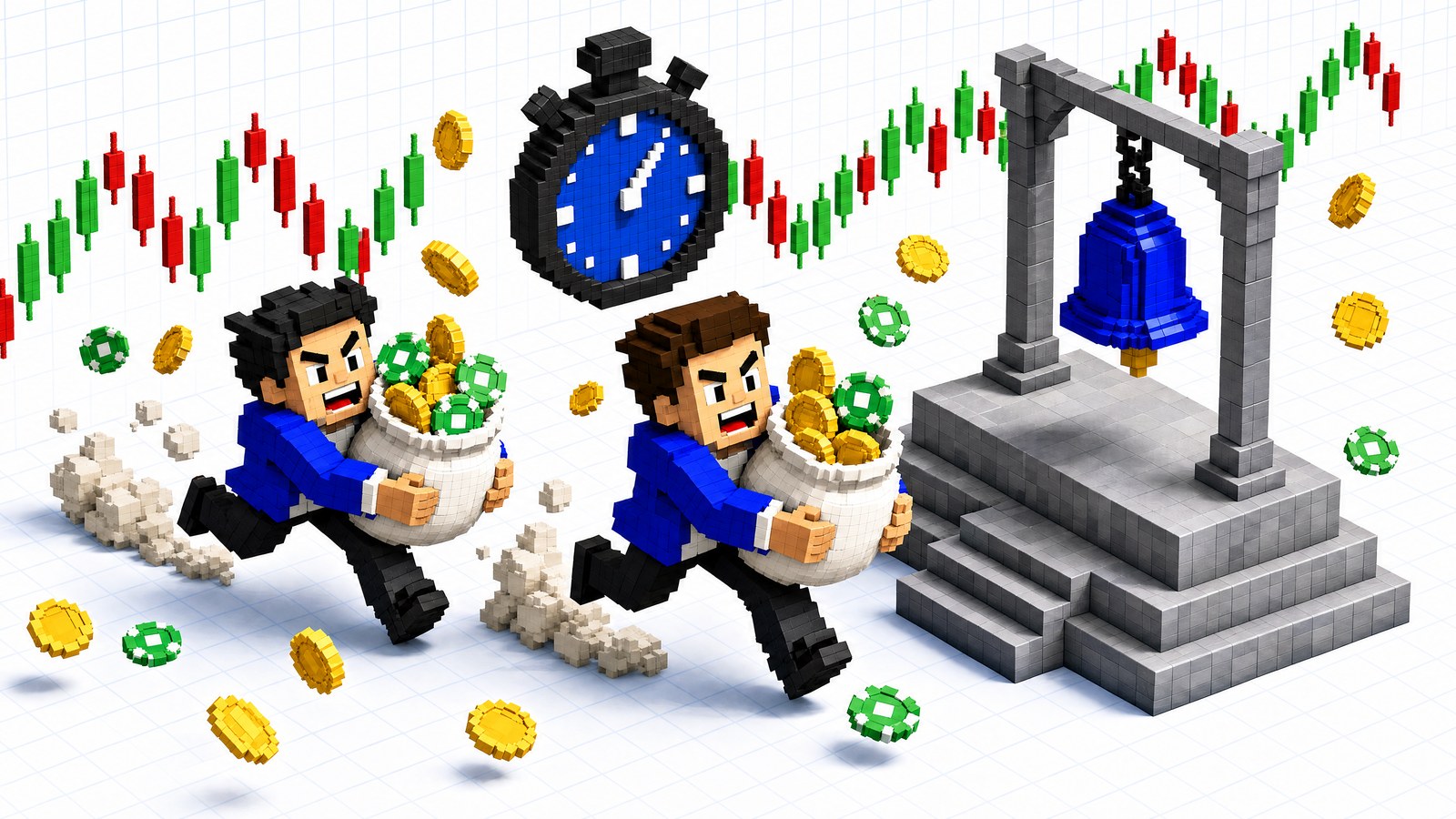 Two traders race bags of NVDAc to the bell